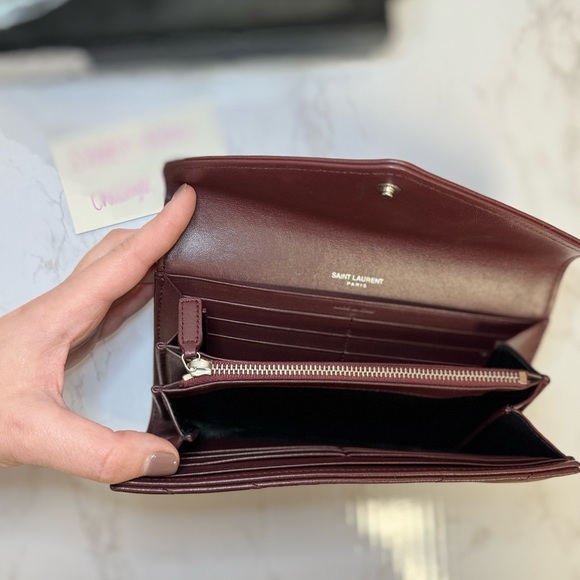 Authentic YSL Saint Laurent Cassandre Quilted Flap Wallet - Picture 5 of 13